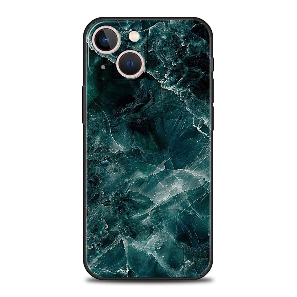 Green design marble phone case