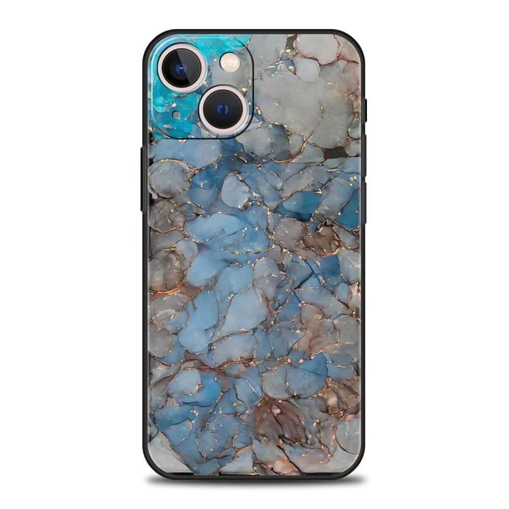 Colorful design marble phone case