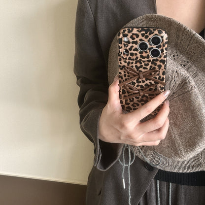 Melanin-Leopardenmuster-Schleifen-Handyhülle