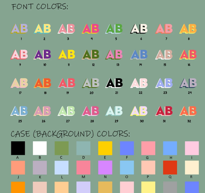 English letter custom phone case