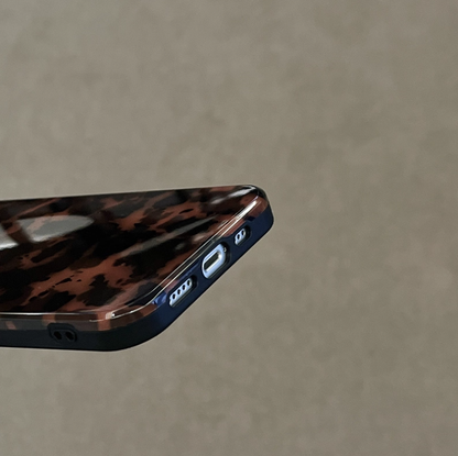 Luxuriöse Handyhülle mit Bernsteinmuster