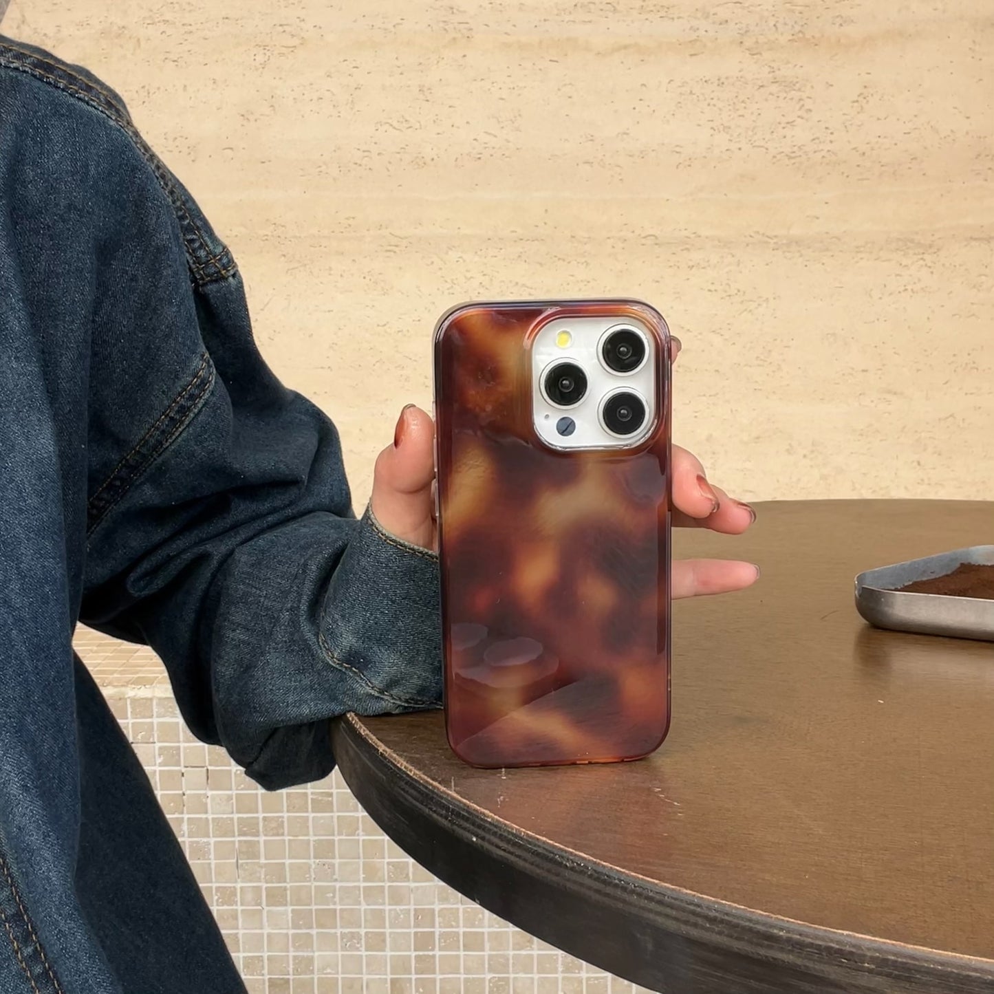 Handyhülle mit Bernsteinmuster