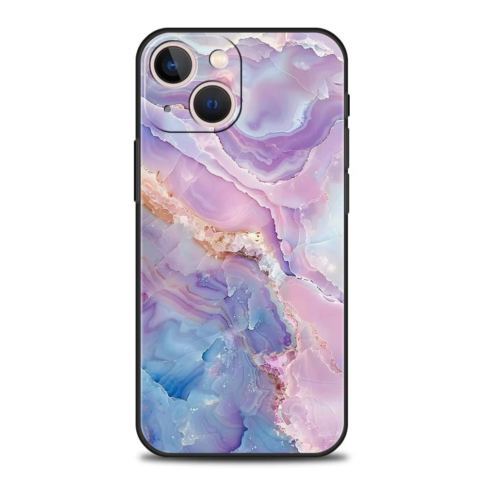 Purple blue design marble phone case
