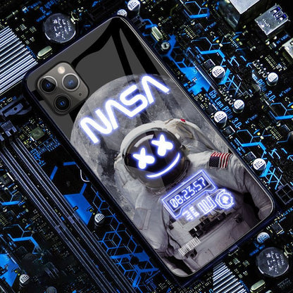 A glowing NASA astronaut phone case