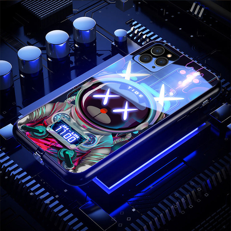 Glowing space bear phone case