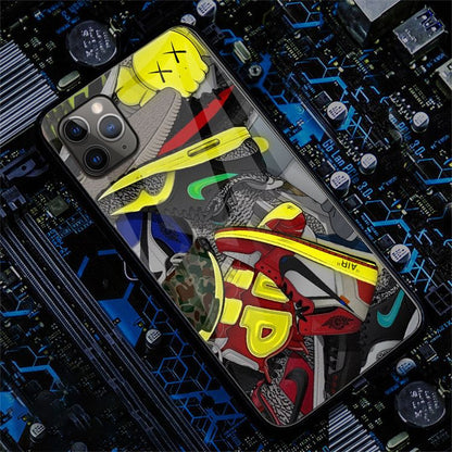 Glowing décor sneaker phone case