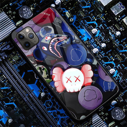 The glowing big mouth kawsA phone case